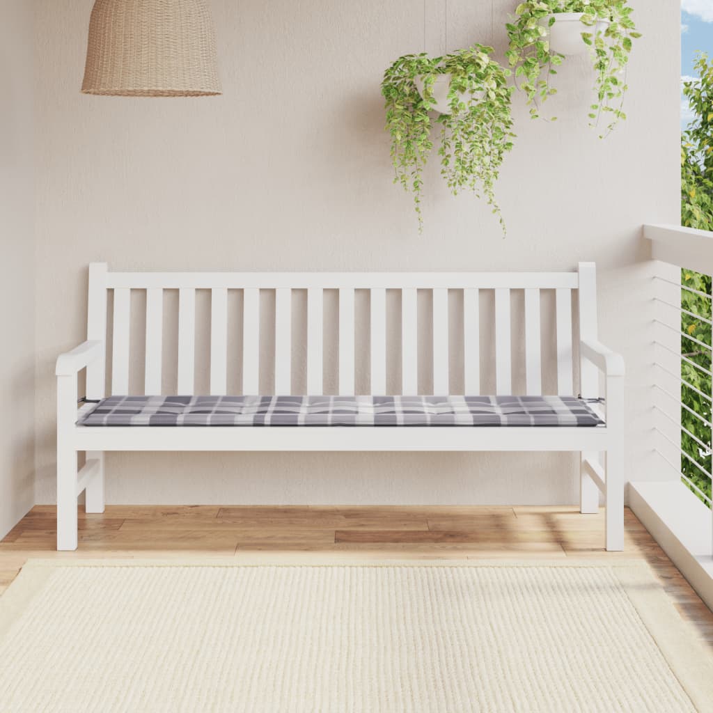 Vidaxl Garden Banch Cushion 180x50x3 cm Tessuto in tessuto Oxford Modello grigio