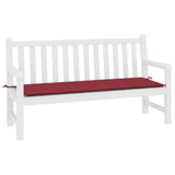 Vidaxl Garden Bench Cushion 200x50x3 cm Vino in tessuto Oxford rosso