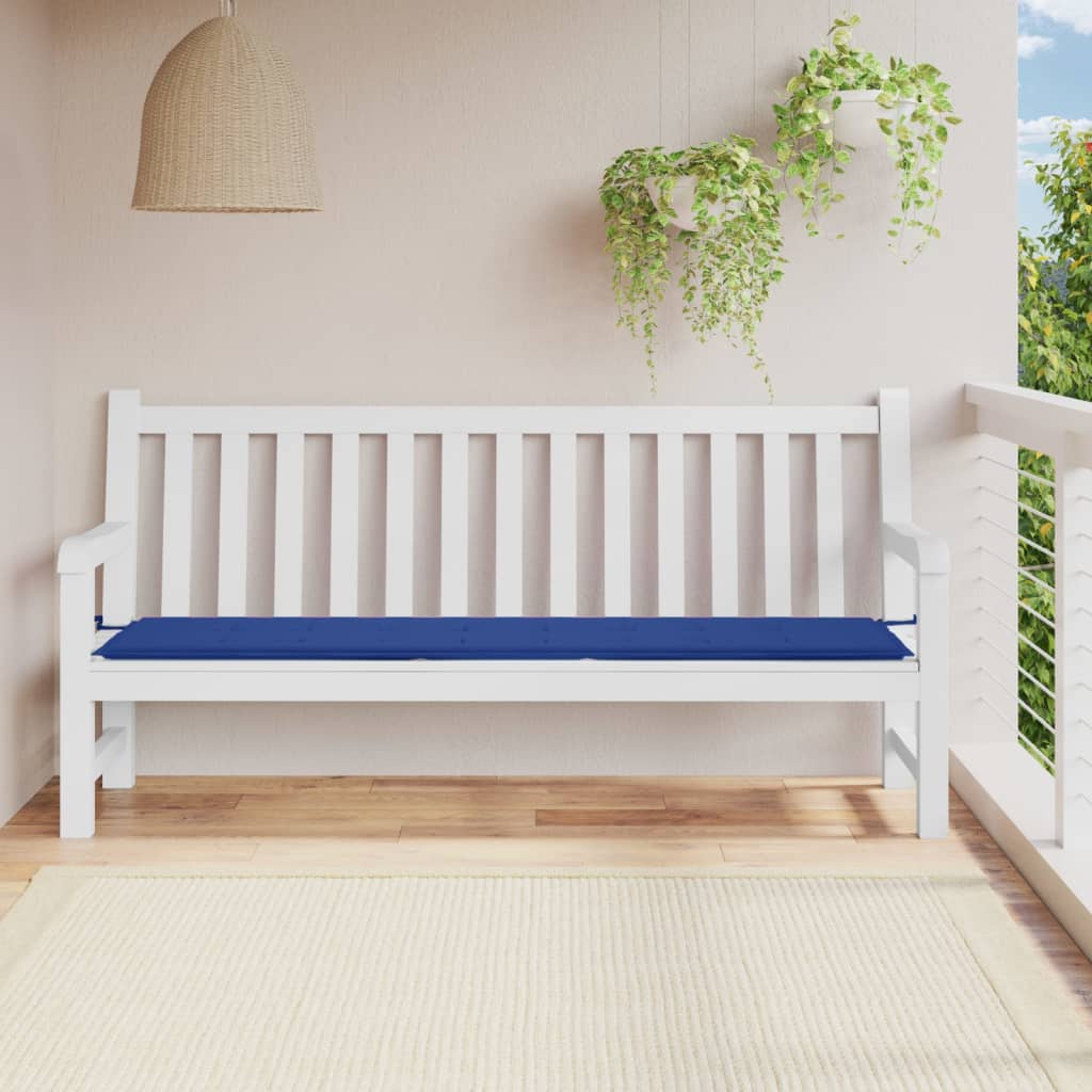 Vidaxl Garden Bench Cushion 200x50x3 cm tessuto oxford blu reale