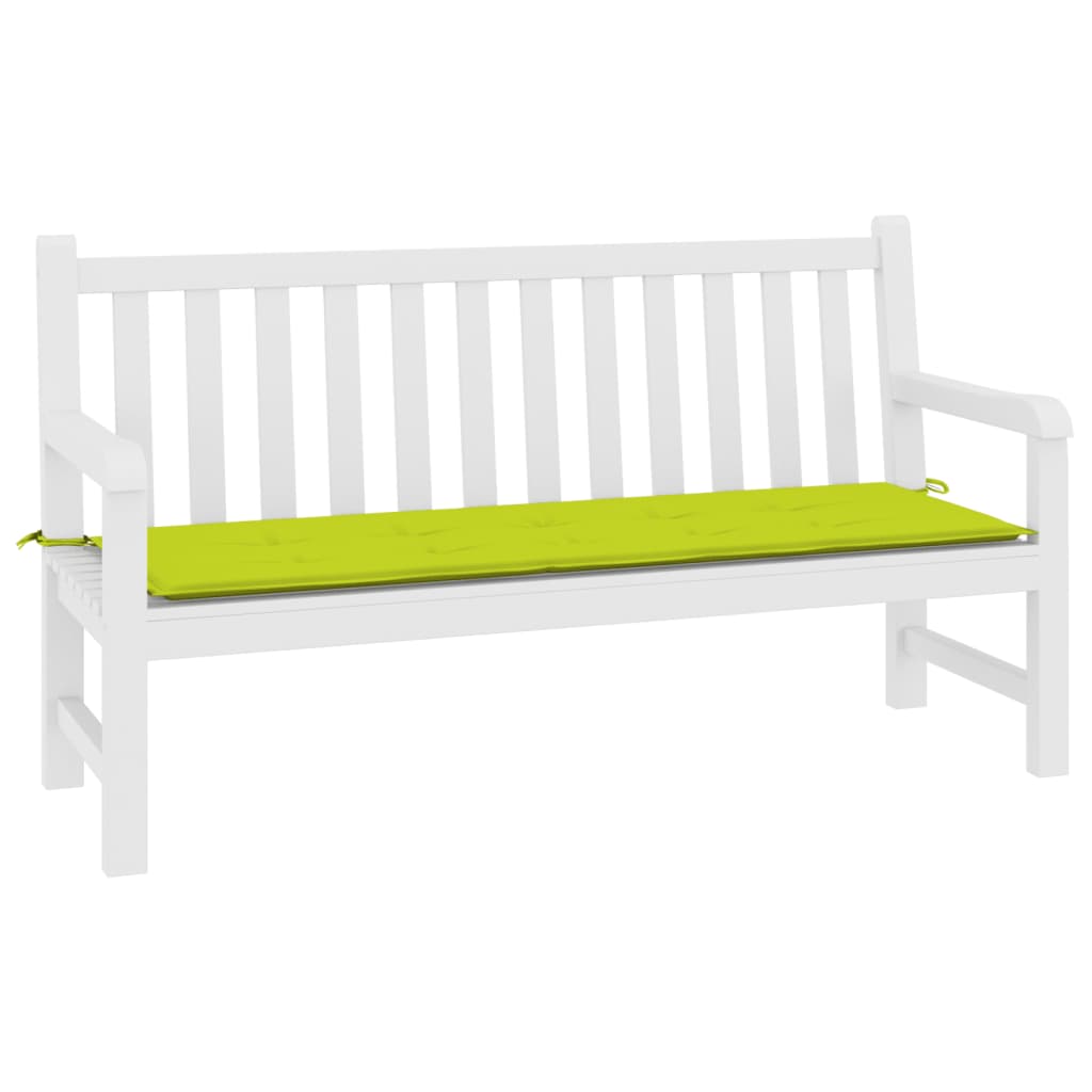 Vidaxl Garden Banch Cushion 200x50x3 cm tessuto oxford chiaro verde