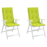 Vidaxl Garden Chair Puter 2 St High Back 120x50x3 cm stoff klar grønn