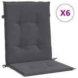 Vidaxl Garden Chair Puter 6 St Oxford Fabric Anthracite -farget