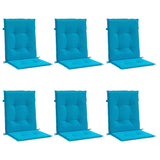 Vidaxl Garden Stol Puder 6 PCS 100x50x3 cm Oxford Fabric Blue Blue