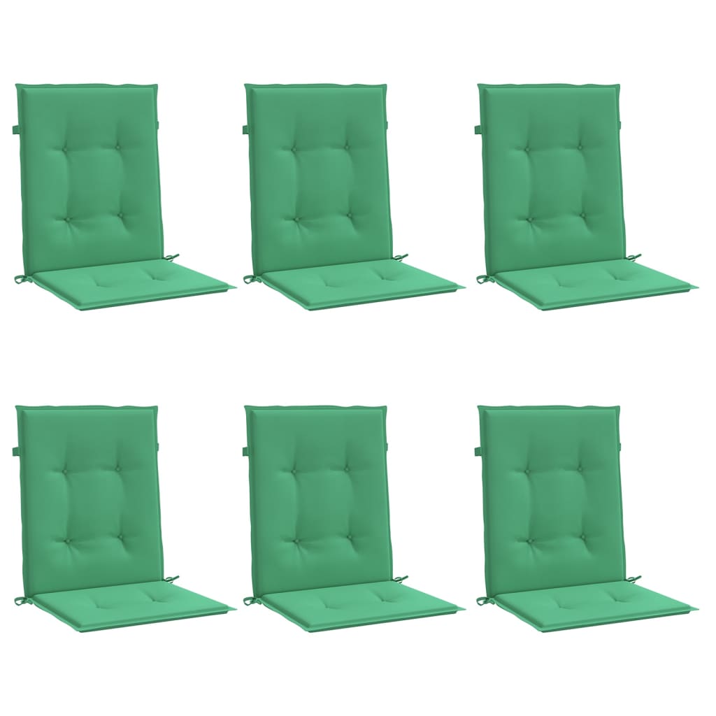 Vidaxl Garden Stol Puder 6 PCS 100x50x3 cm Oxford Fabric Green