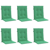 Vidaxl Garden Stol Puder 6 PCS 100x50x3 cm Oxford Fabric Green