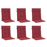 Vidaxl Garden Stol Puder 6 PCS 100x50x3 cm Oxford Fabric Wine Red