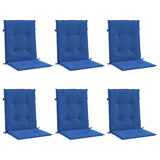 Vidaxl Garden Stol Puder 6 PCS 100x50x3 cm Oxford Fabric Royal Blue