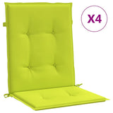 Vidaxl Garden Chair Puter 4 PC -er 100x50x3 cm Oxford stoff klar grønn