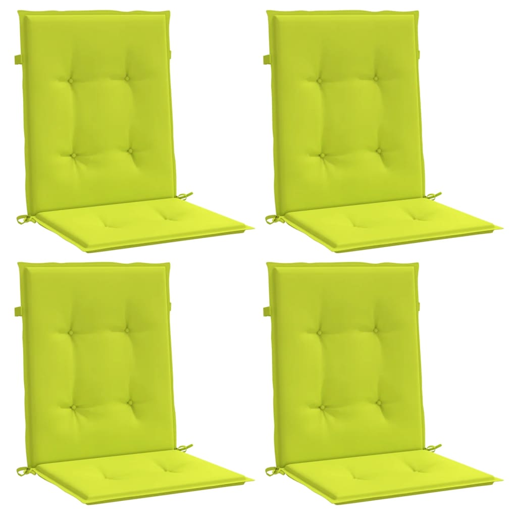 Vidaxl Garden Chair Puter 4 PC -er 100x50x3 cm Oxford stoff klar grønn