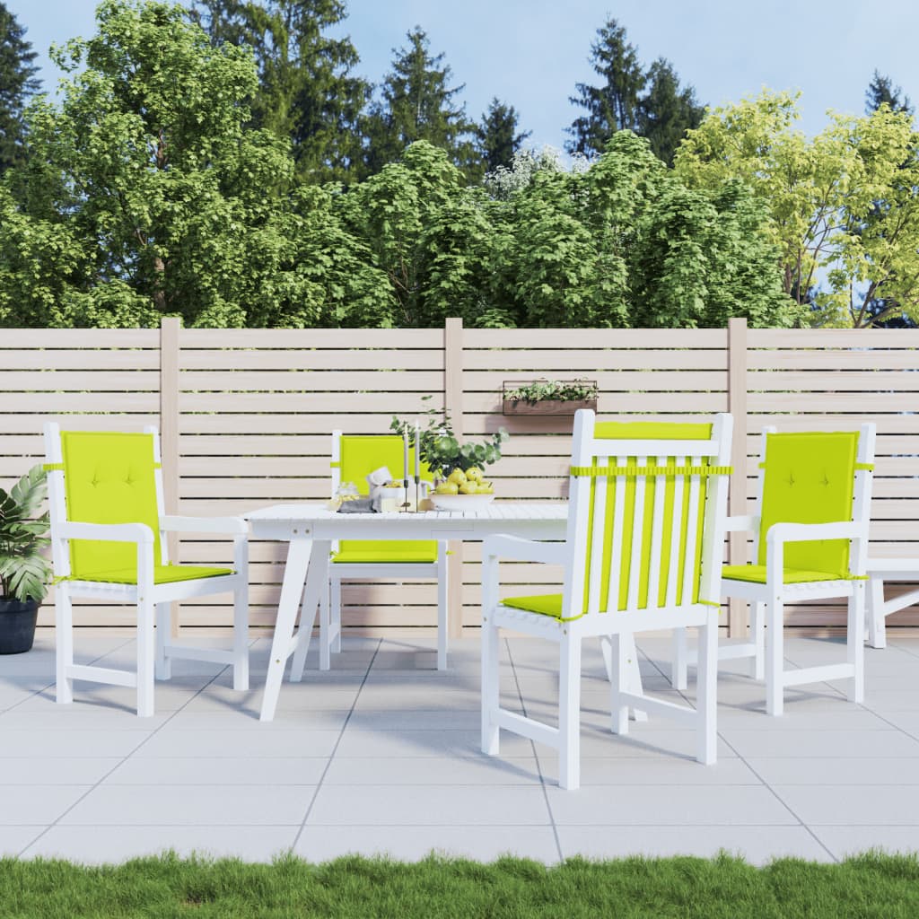 Vidaxl Garden Chair Puter 4 PC -er 100x50x3 cm Oxford stoff klar grønn