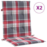 Vidaxl Garden Stol Puder 2 ST 100X50X3 CM Oxford Fabric Diamond Mønster Rød