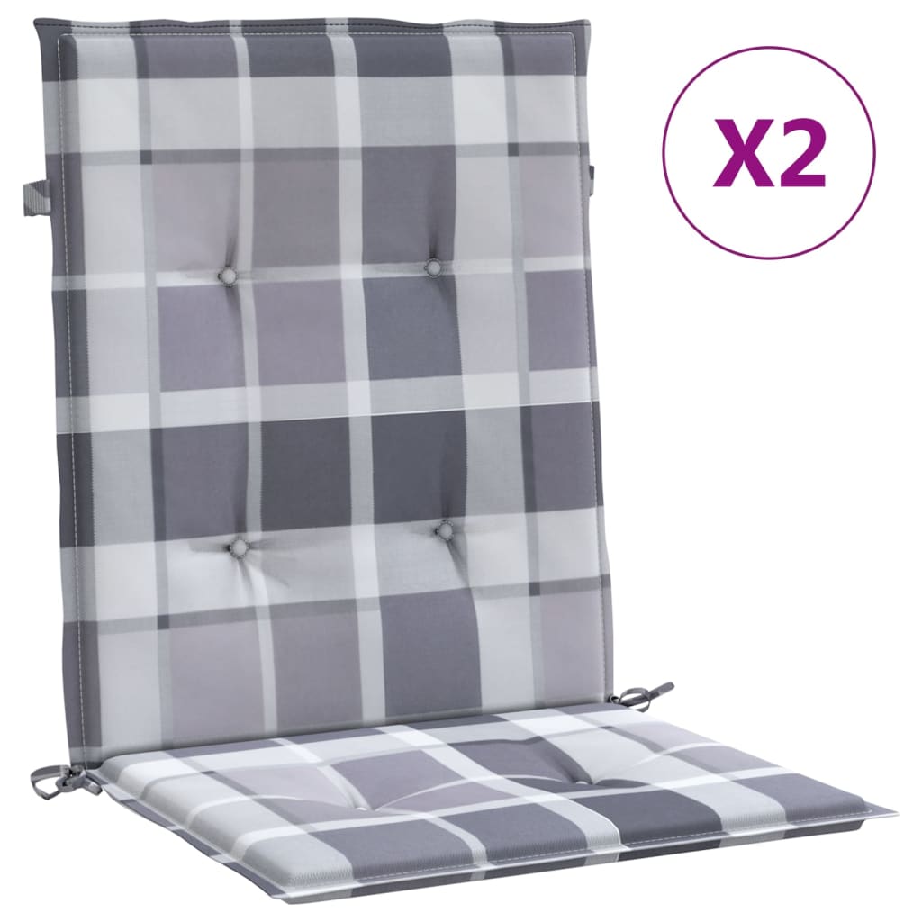 Vidaxl Garden stolpuder 2 stk 100x50x3 cm Oxford stof diamant mønster grå