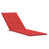 Cuscino della sedia da patio Vidaxl (75+105) X50X4 cm rosso