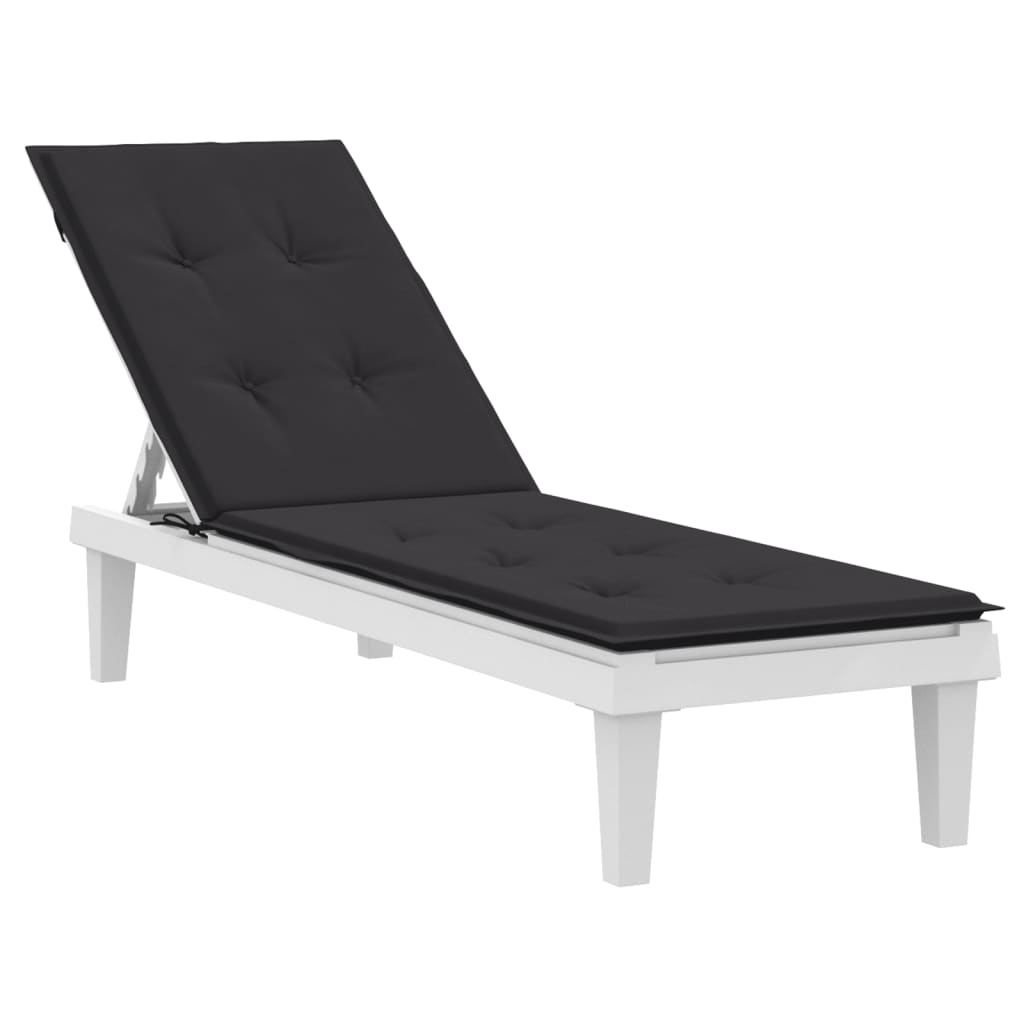 Vidaxl Cuscino della sedia da patio (75+105) x50x4 cm nero