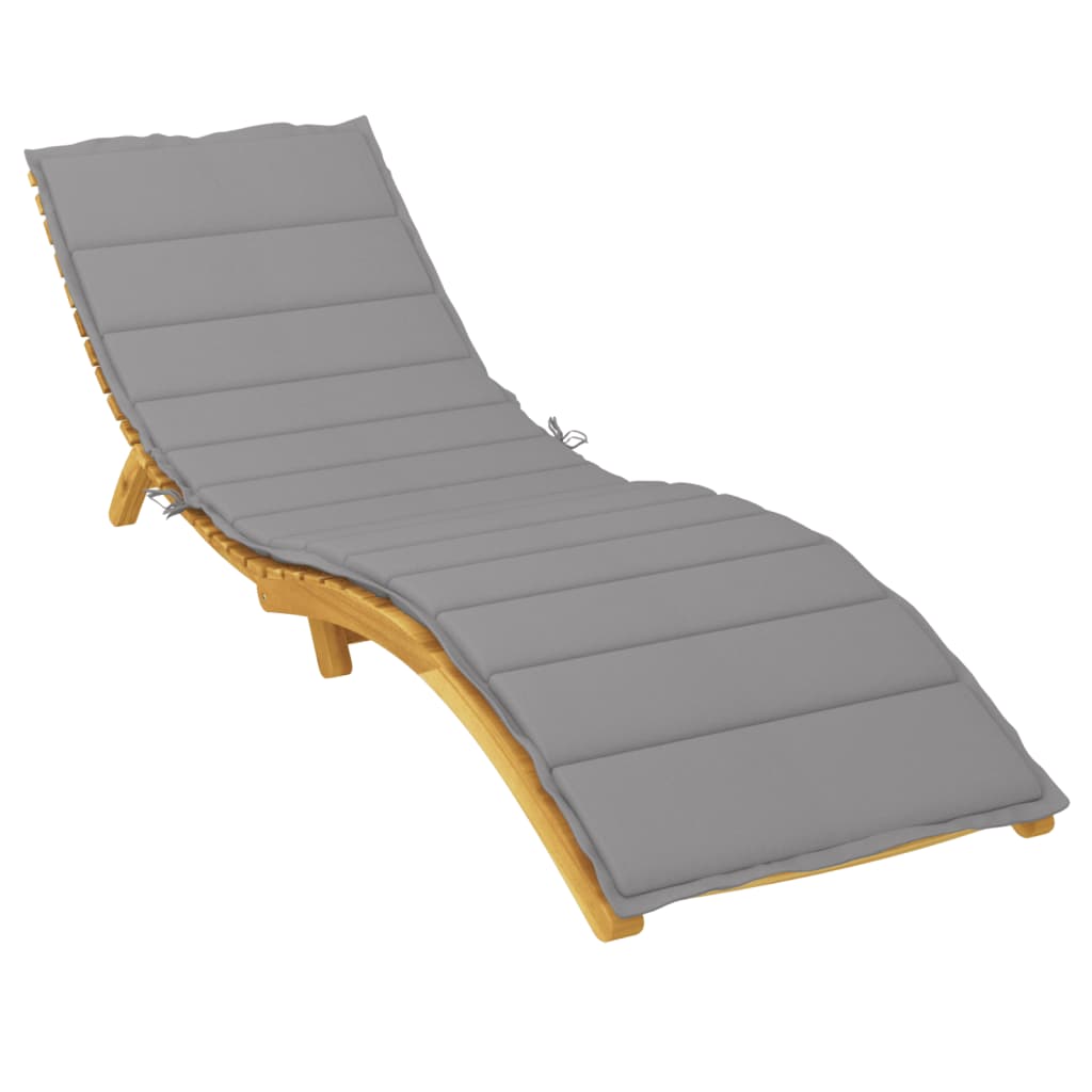 Vidaxl Lounger Cushion 200x50x3 cm Oxford Stof Gray Gray