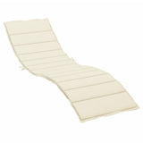 Vidaxl Lounger Cushion 200x50x3cm Oxford Fabric creme -farvet