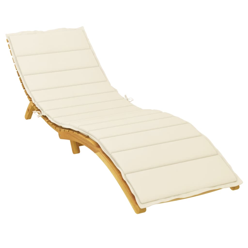 Vidaxl Lounger Cushion 200x50x3cm Oxford Fabric creme -farvet