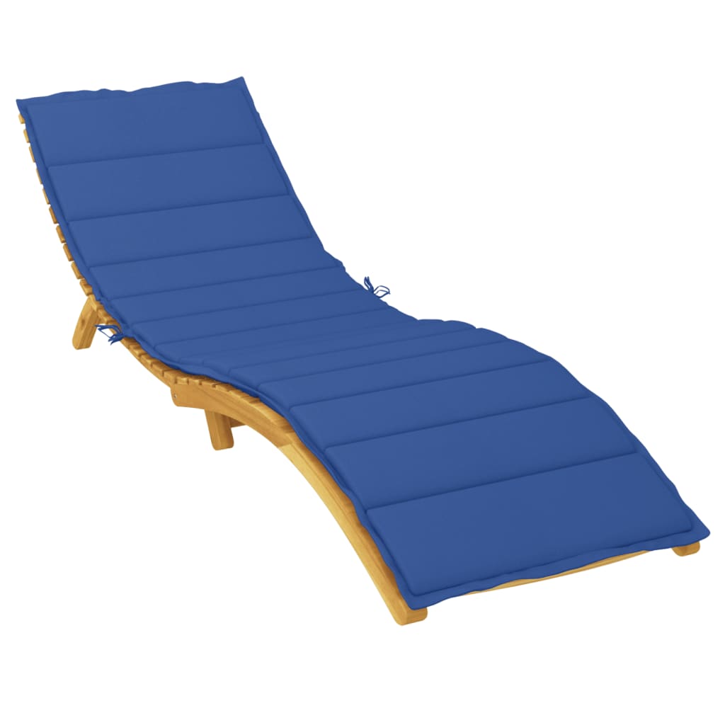 Vidaxl Lounger Cushion 200x50x3 cm Oxford Stof Royal Blue