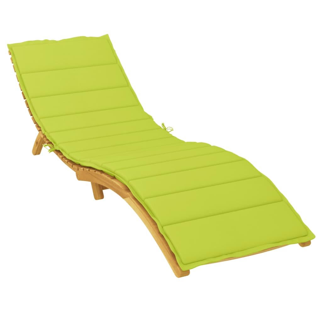 Vidaxl Lounger Cushion 200x50x3 cm Oxford Stof Clear Green