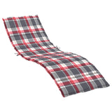 Vidaxl Lounger Cushion 200x50x3 cm Oxford Stof Diamond Mønster Rød