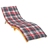 Vidaxl Lounger Cushion 200x50x3 cm Oxford Stof Diamond Mønster Rød