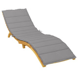 Vidaxl Lounger Cushion 200x60x3 cm Oxford stof grå