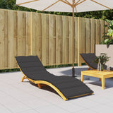 Vidaxl Lounger Cushion 200x60x3 cm Oxford stof sort