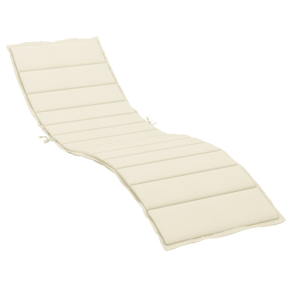 Vidaxl Lagger Cushion 200x70x3 cm Crema in tessuto Oxford