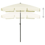 Vidaxl StrandParasol 180x120 cm Sandy Yellow