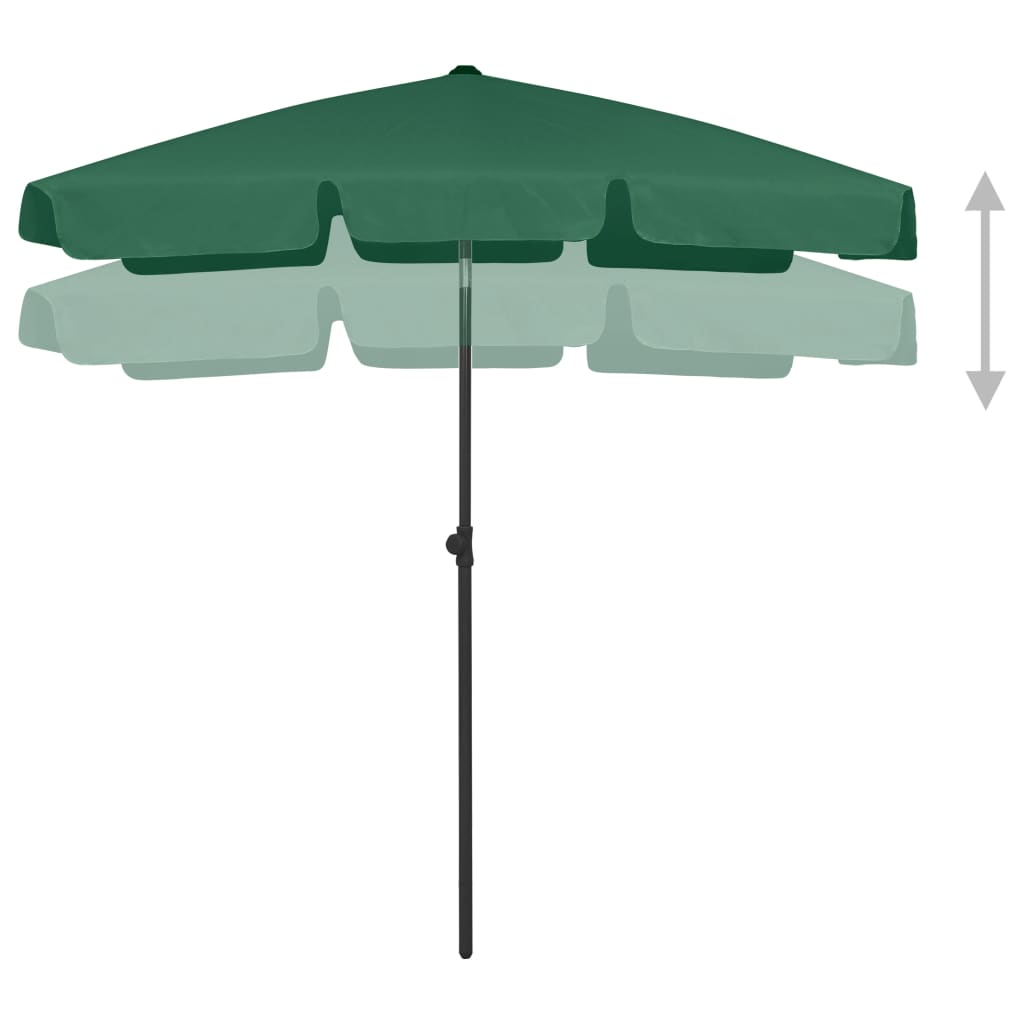 Vidaxl Strandparasol 180x120 cm zielony