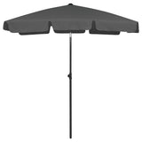 Vidaxl Strandparasol 180x120 cm de antracita