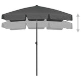 Vidaxl Strandparasol 180x120 cm de antracita