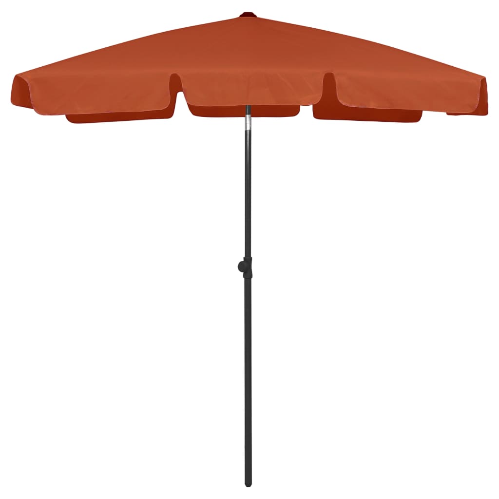 Vidaxl Strandparasol 180x120 cm Terrakotta -ausgelöst