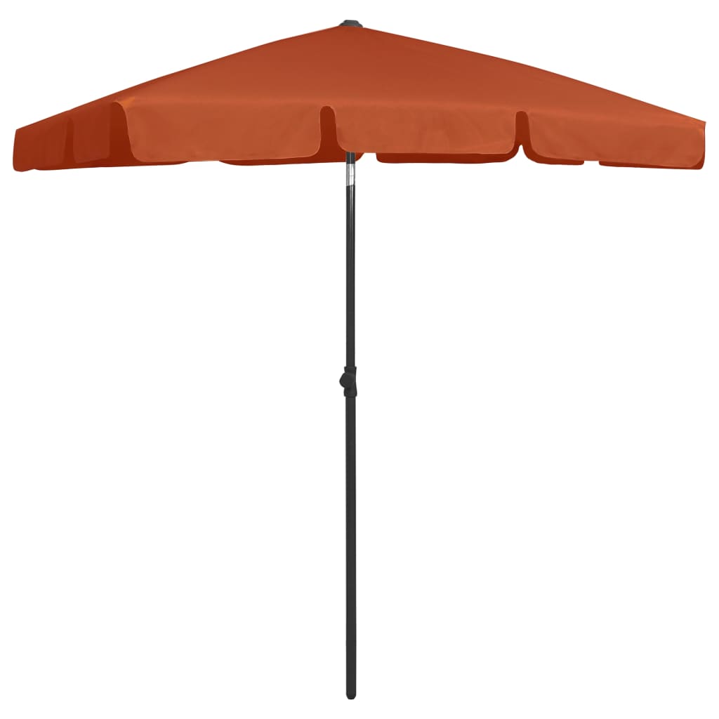 Vidaxl Strandparasol 180x120 cm Terrakotta -ausgelöst