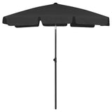 Vidaxl Strandparasol 180x120 cm Schwarz