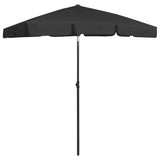 Vidaxl Strandparasol 180x120 cm Schwarz