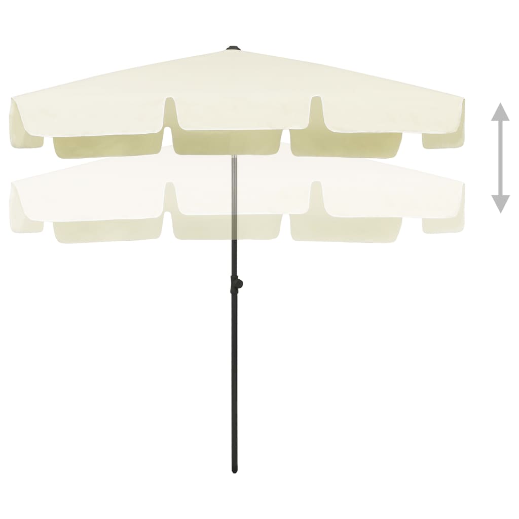 Vidaxl Strandparasol 200x125 cm amarillo arenoso