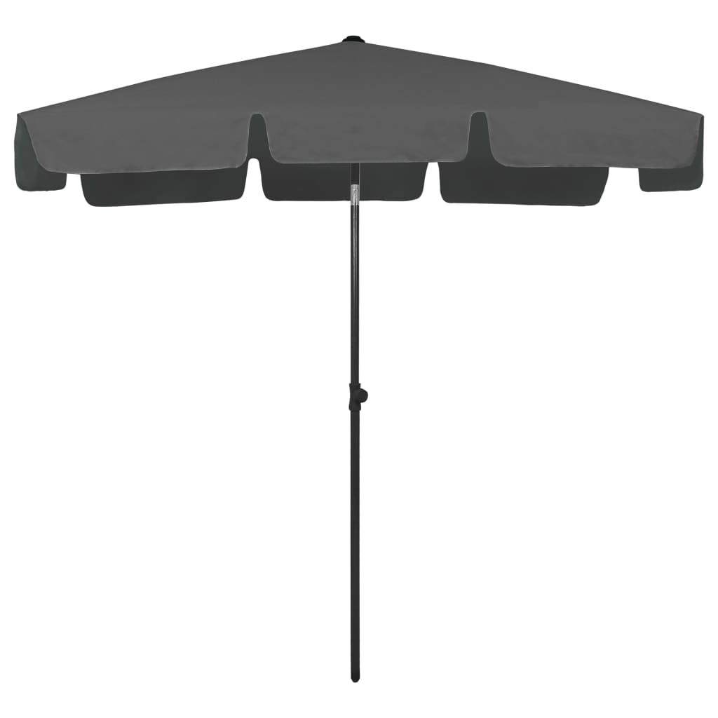 Vidaxl Strandparasol 200x125 cm de antracita