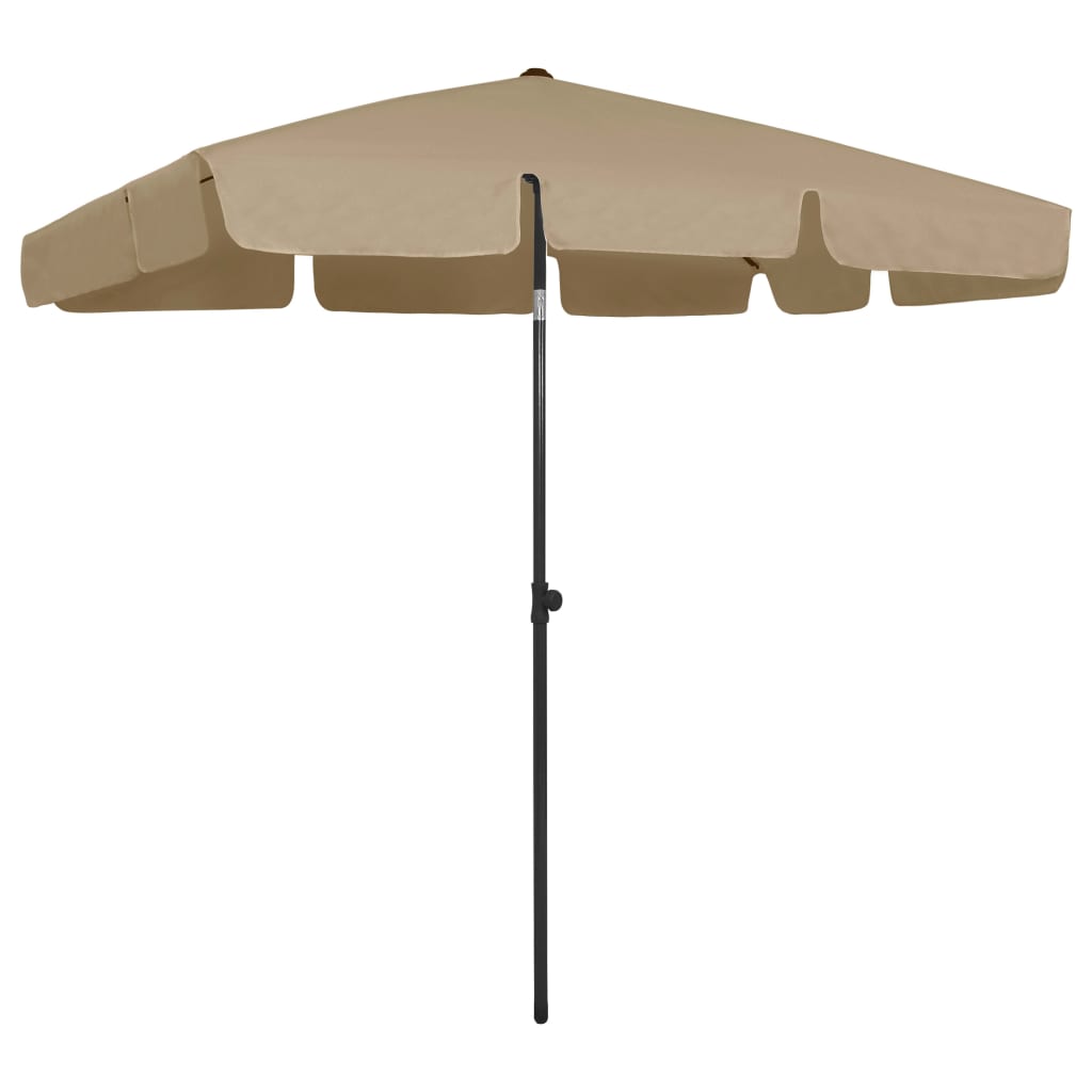 Vidaxl Strandparasol 200x125 cm taupe