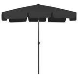 Vidaxl Strandparasol 200x125 cm schwarz