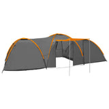 Vidaxl iglotent 8-Personen 650x240x190 cm grau und orange