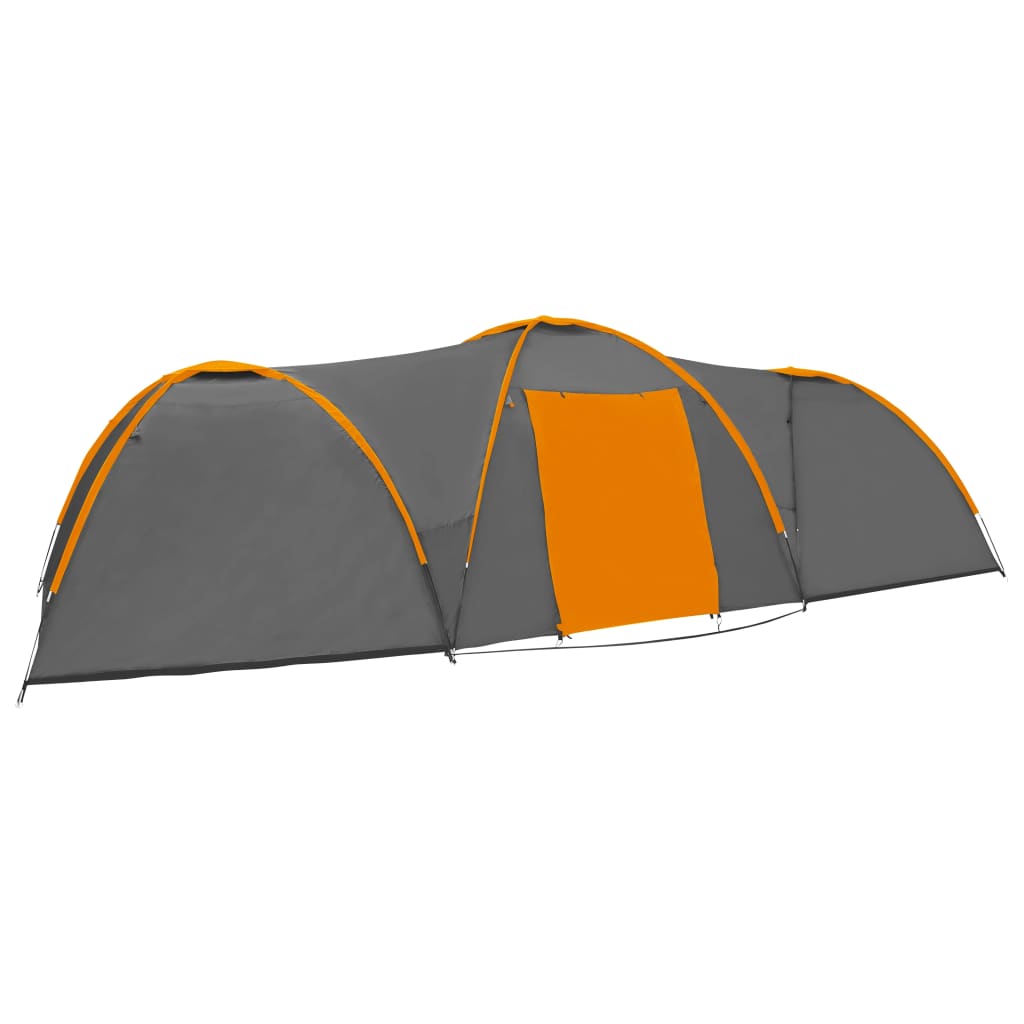 Vidaxl iglotent 8-Personen 650x240x190 cm grau und orange