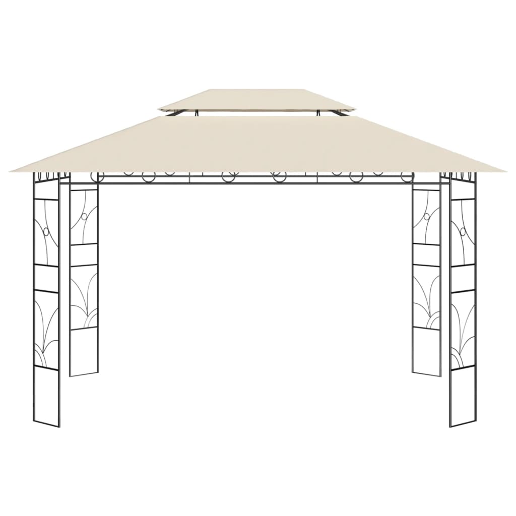 Vidaxl Arbor 160 g m² 4x3x2,7 m kräm -färgad