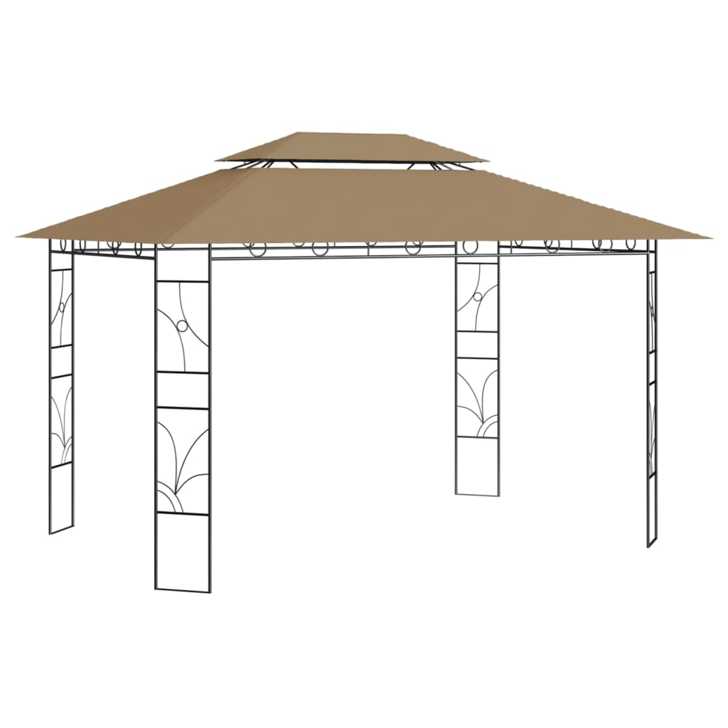 Vidaxl Arbor 160 g m² 4x3x2.7 m taupe