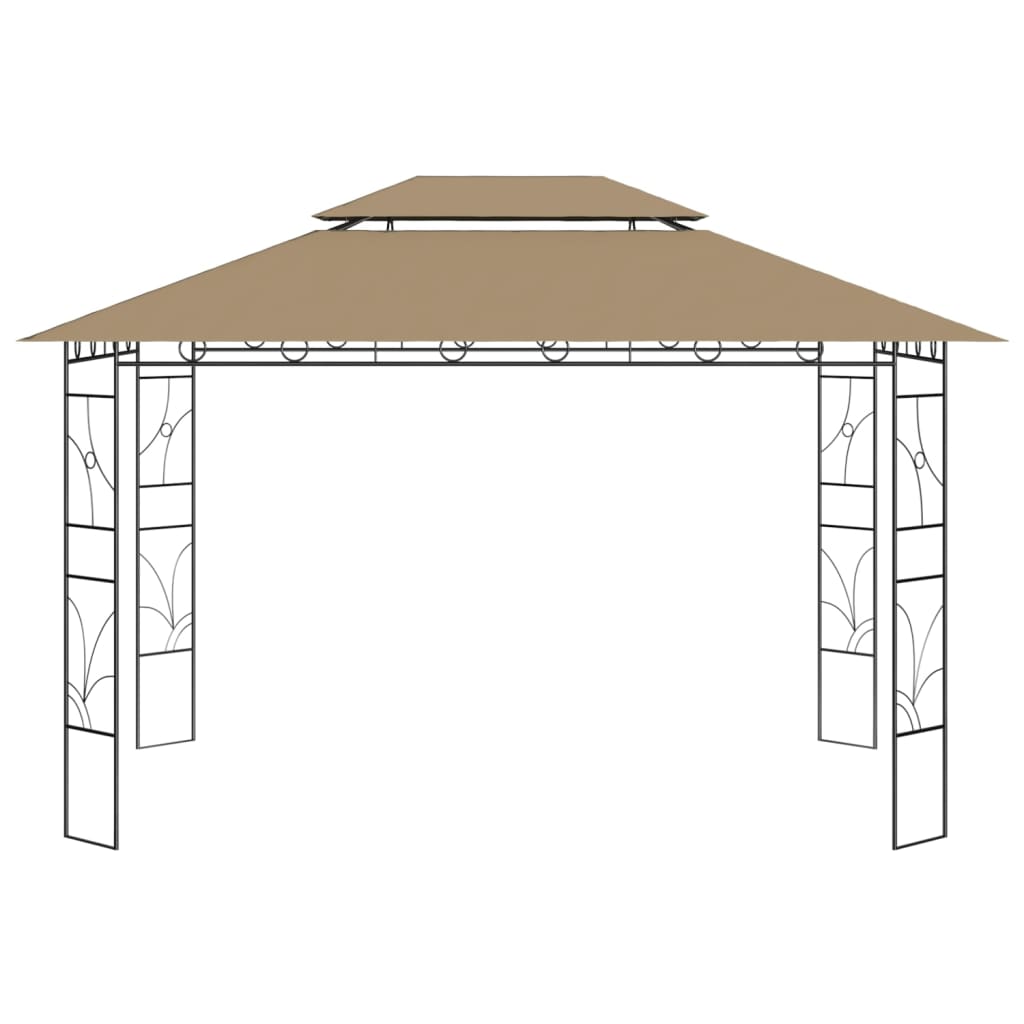 Vidaxl Arbor 160 g m² 4x3x2.7 m taupe