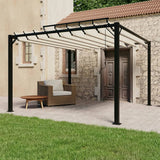 Arbor Vidaxl con techo de listones 3x3 m polvo y crema de aluminio