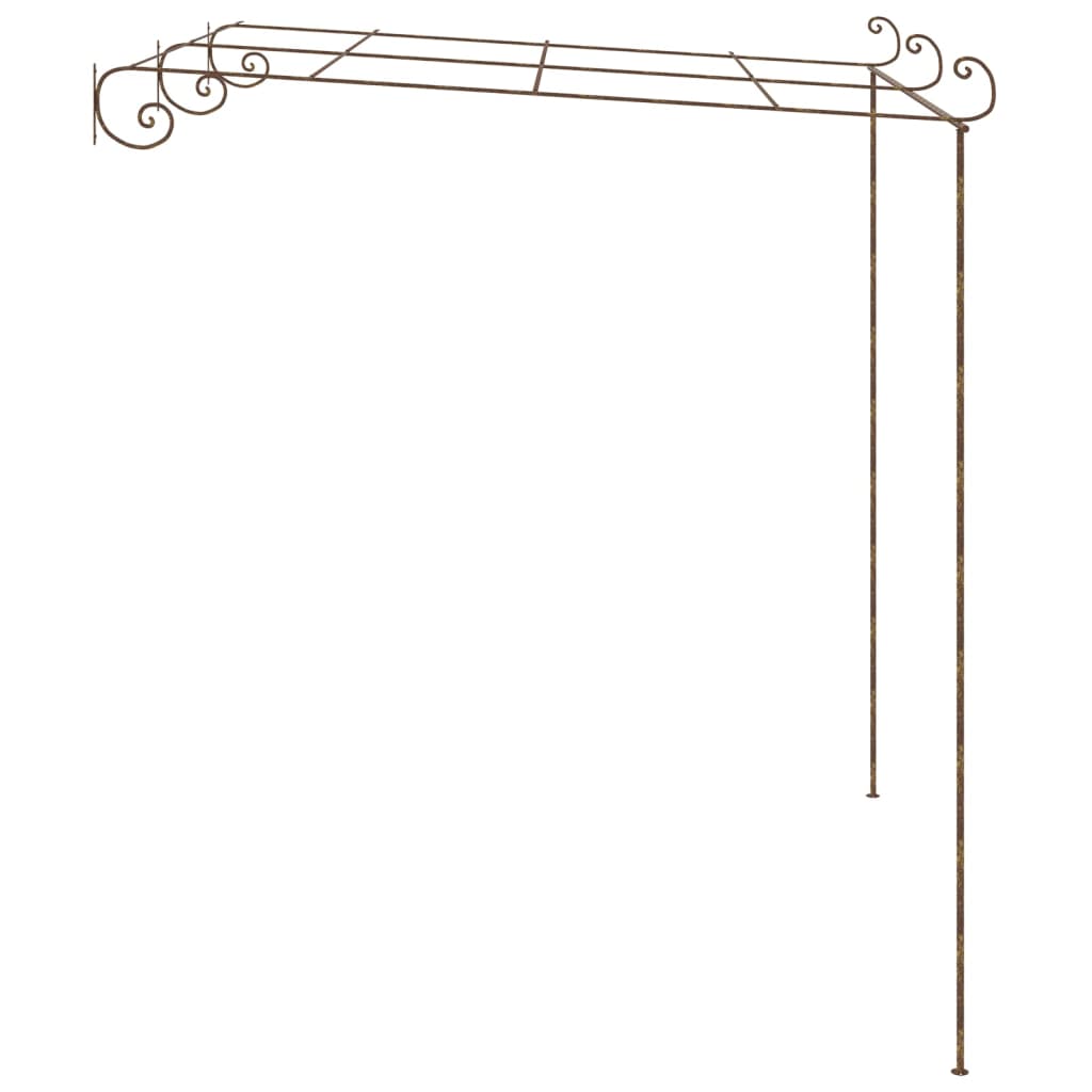 Vidaxl tuinpergola 3x3x2.5 m de hierro marrón antiguo