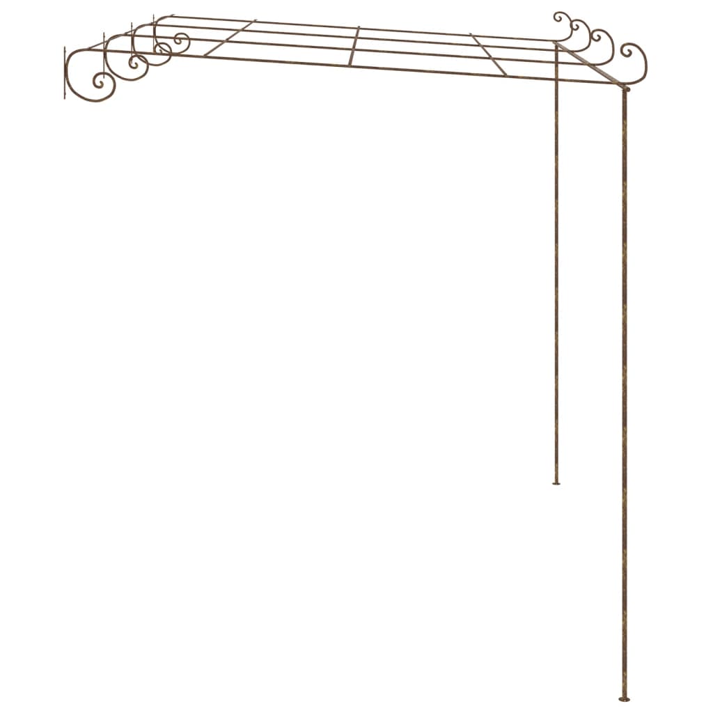 Vidaxl tuinpergola 4x3x2.5 m de hierro marrón antiguo