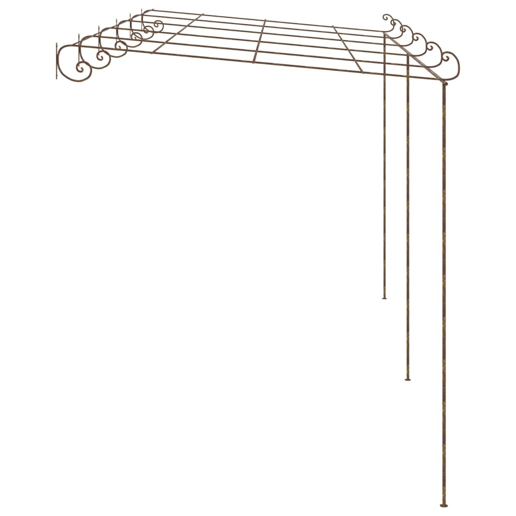 Vidaxl tuinpergola 6x3x2.5 m de hierro marrón antiguo