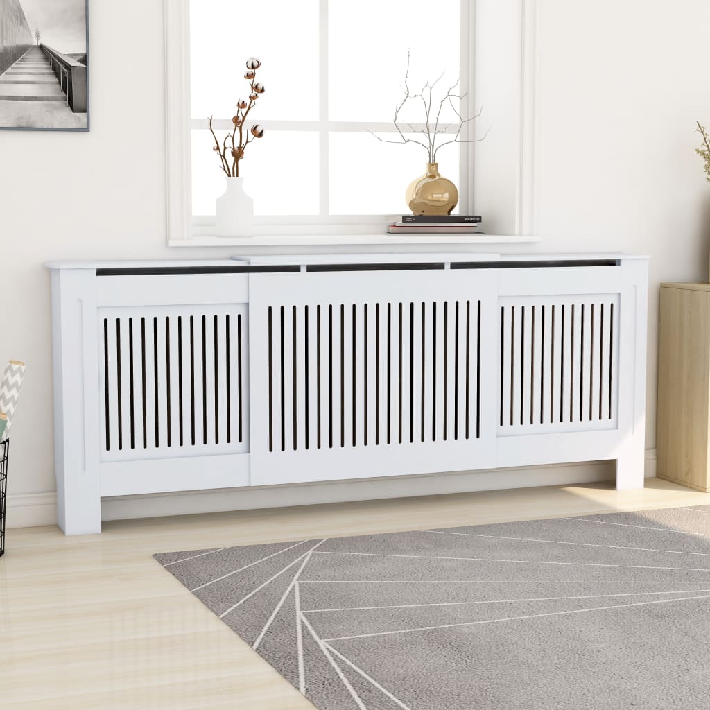 Vidaxl Radiatorom Construction 205 cm MDF bianco